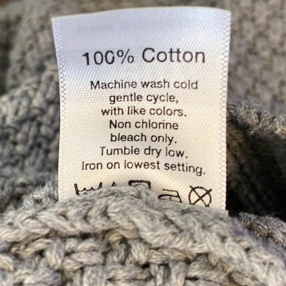 Jetty Barnegat Cable Knit Nautical Hood Coastal Neutral Fisherman Knit Sweater-M - Picture 14 of 15